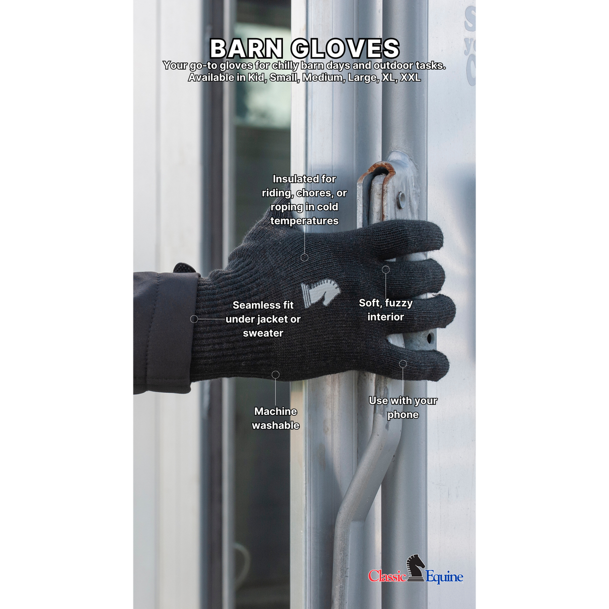 Classic Equine Barn Gloves (Comes in Pair)
