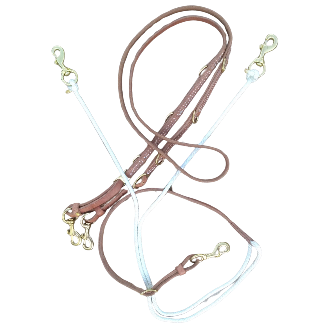 Berlin Leather German Martingale with Barrel Reins - Thumbnail 3