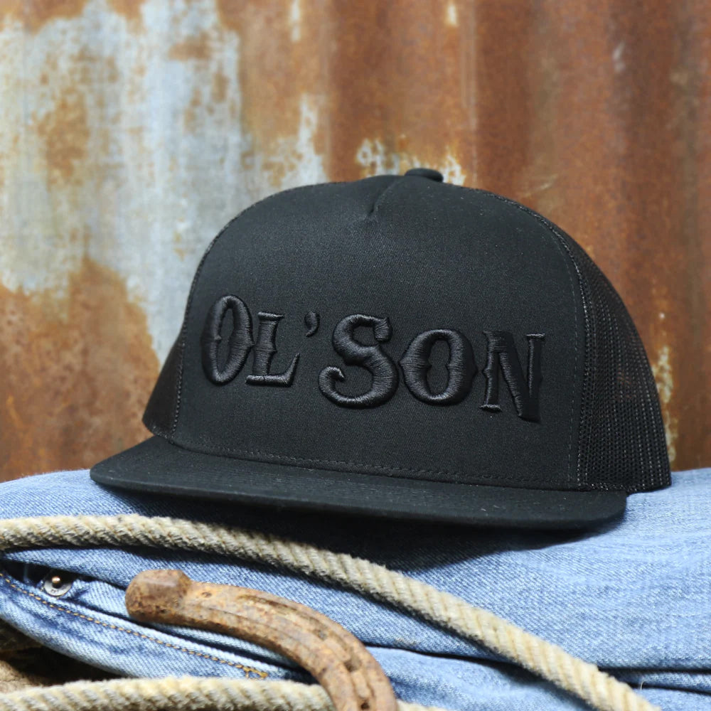 Rodeo Time Ol' Son Black on Black Mesh Snapback Cap