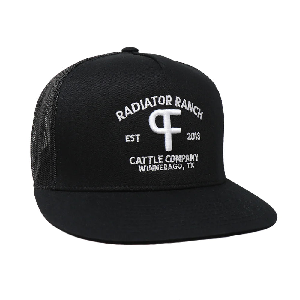 Rodeo Time Radiator Ranch Black on Black Mesh Snapback Cap