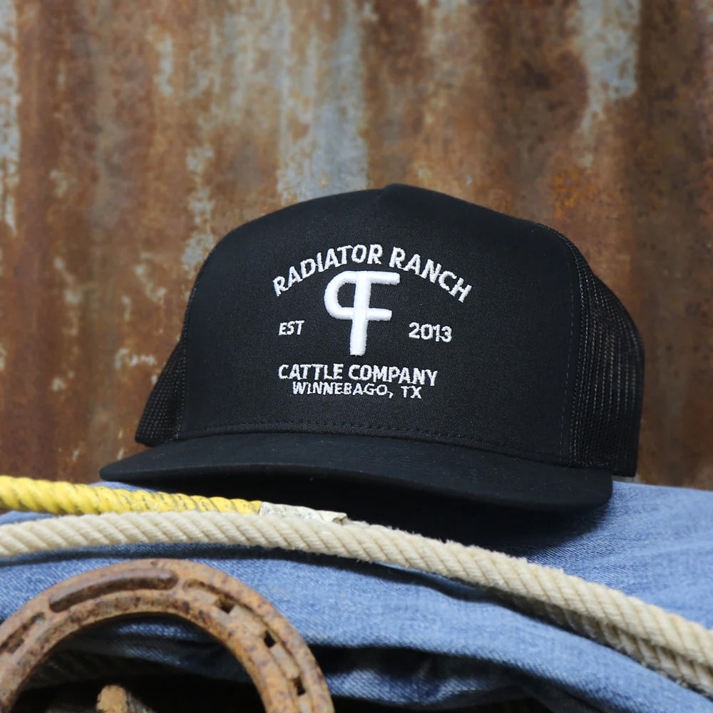 Rodeo Time Radiator Ranch Black on Black Mesh Snapback Cap
