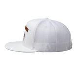Rodeo Time Bronc White on White Mesh Snapback Cap