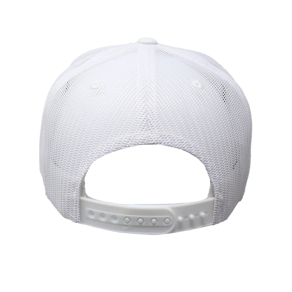 Rodeo Time Bronc White on White Mesh Snapback Cap
