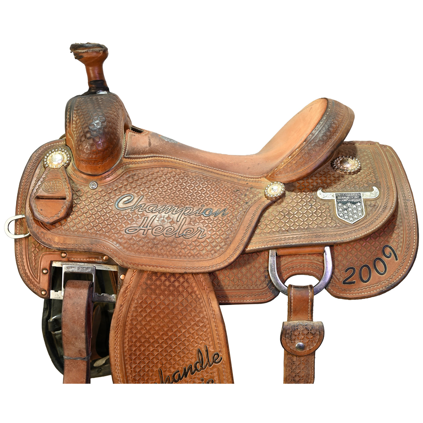 Used 14.5" Martin Trophy Team Roping Saddle