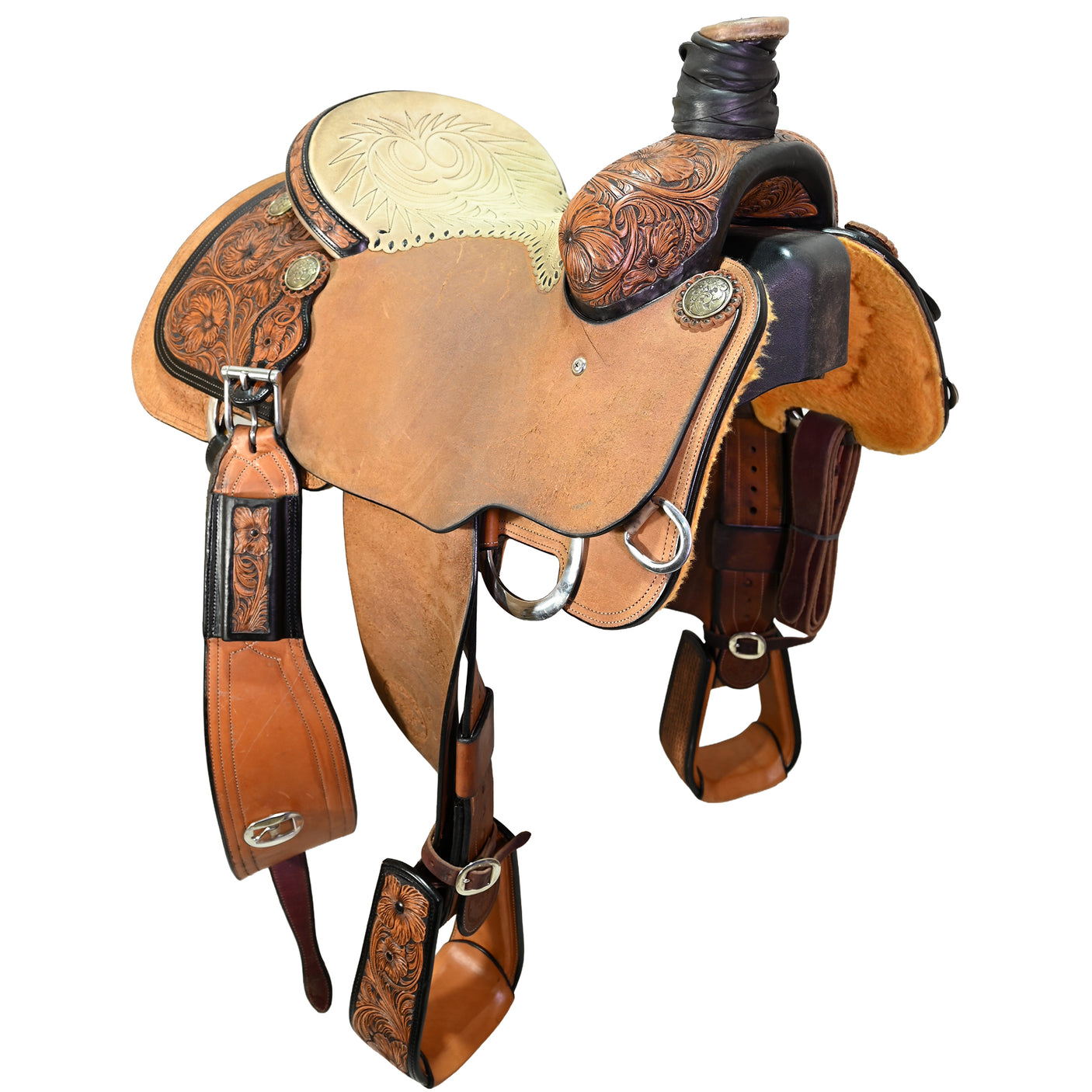 Used 14.5" Monty Reedy Team Roping Saddle