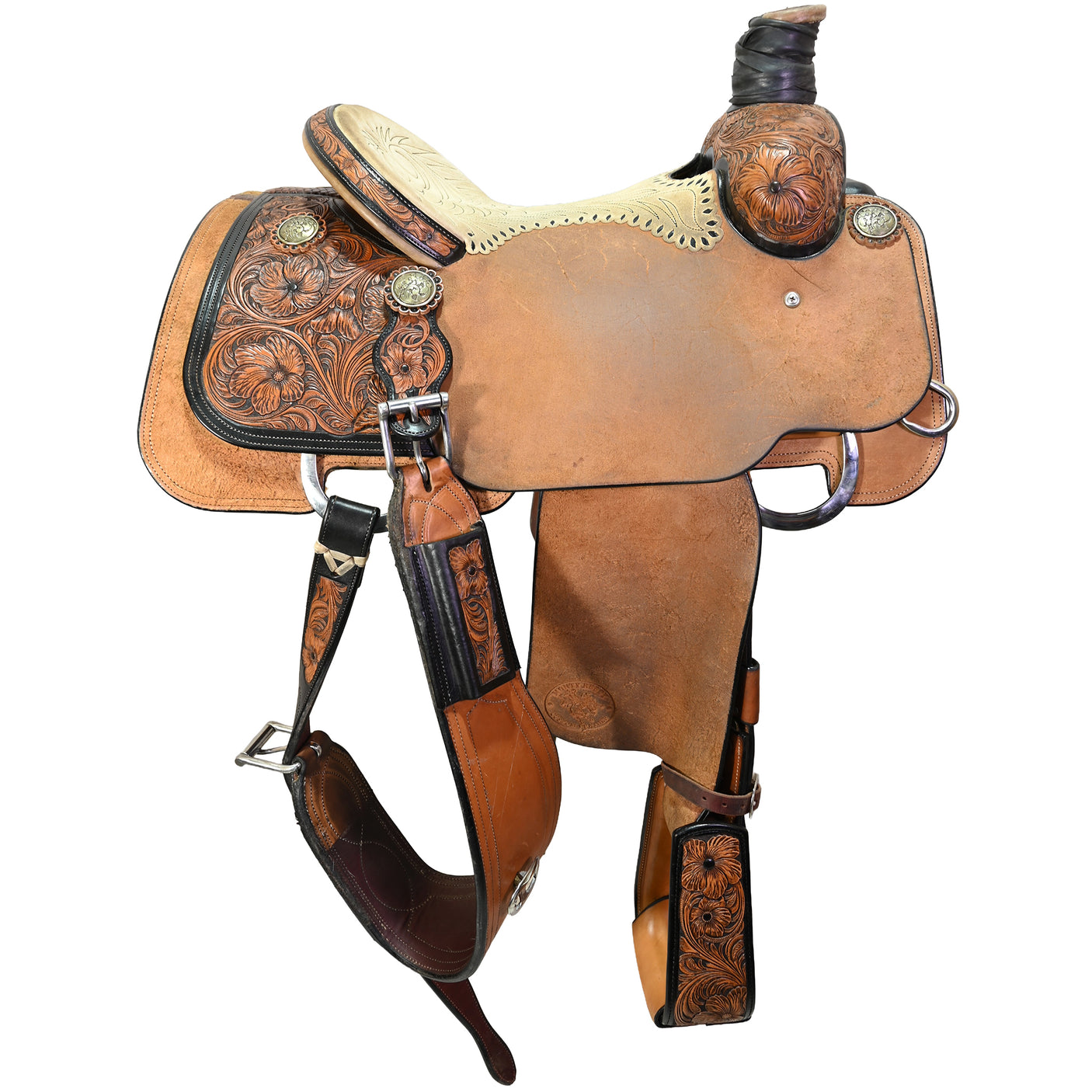 Used 14.5" Monty Reedy Team Roping Saddle