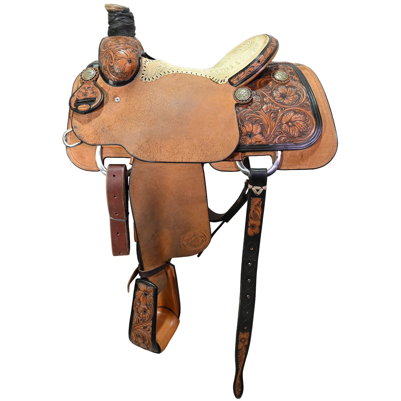 Used 14.5" Monty Reedy Team Roping Saddle