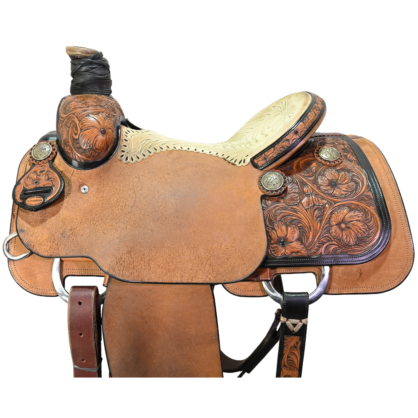 Used 14.5" Monty Reedy Team Roping Saddle