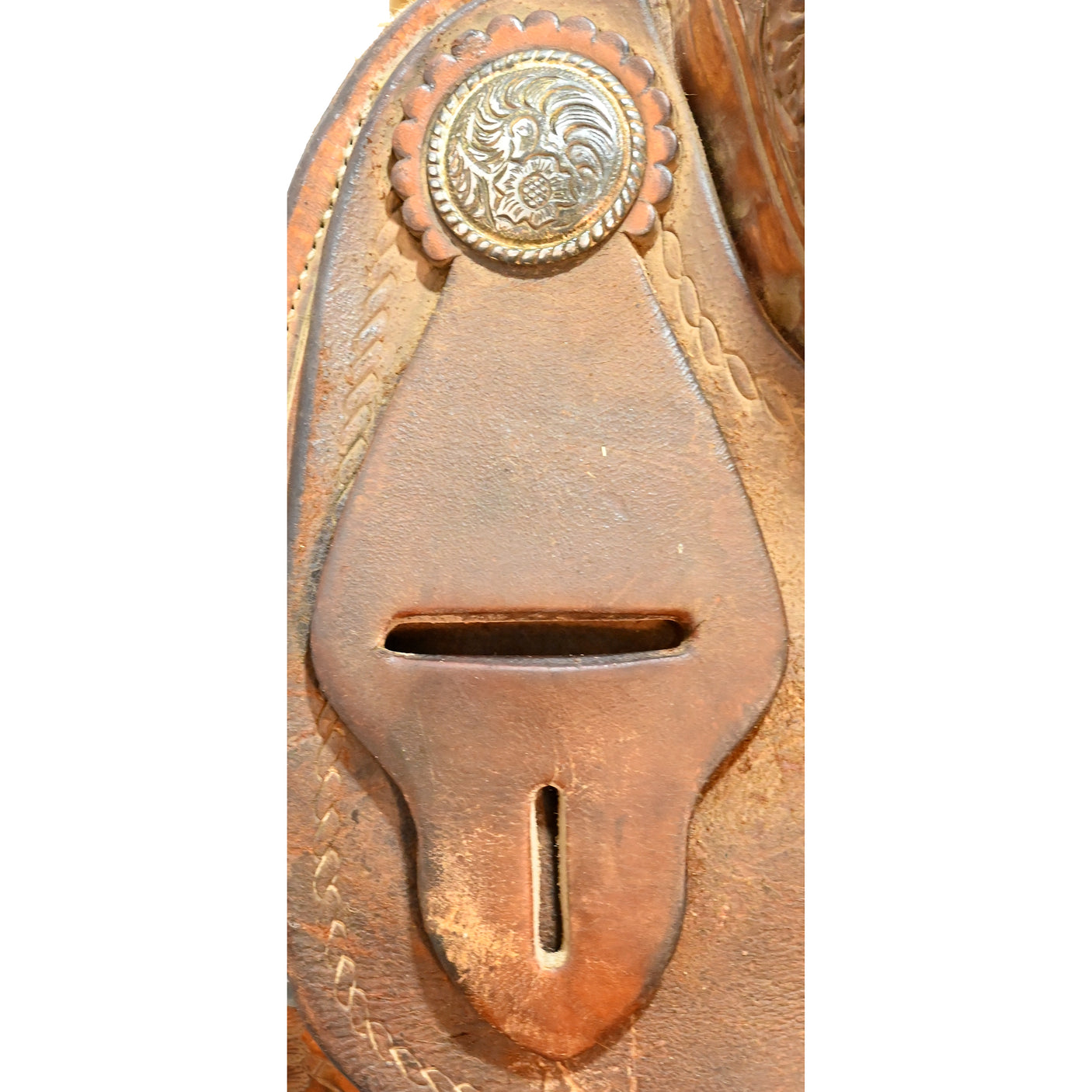 Used 14.75" No Maker Team Roping Saddle