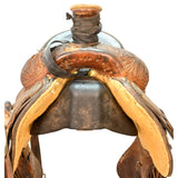 Used 14.75" No Maker Team Roping Saddle