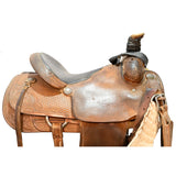 Used 14.75" No Maker Team Roping Saddle