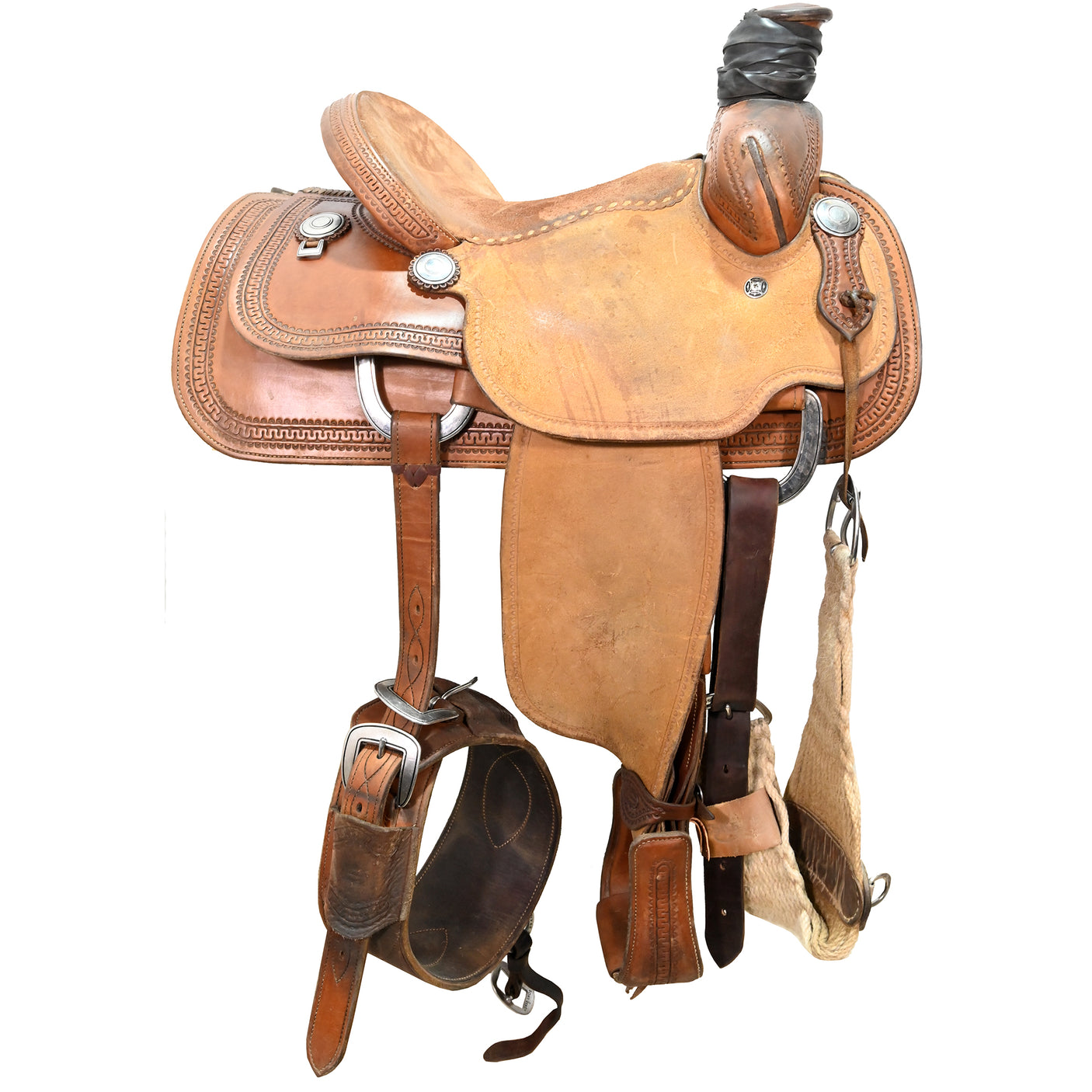 Used 14.5" Albright Team Roping Saddle