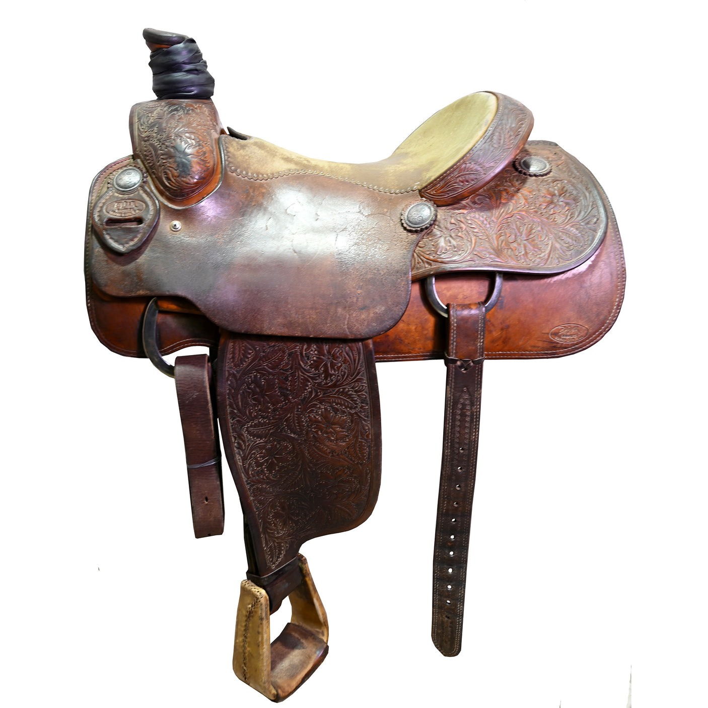 Used 15" Bader Team Roping Saddle