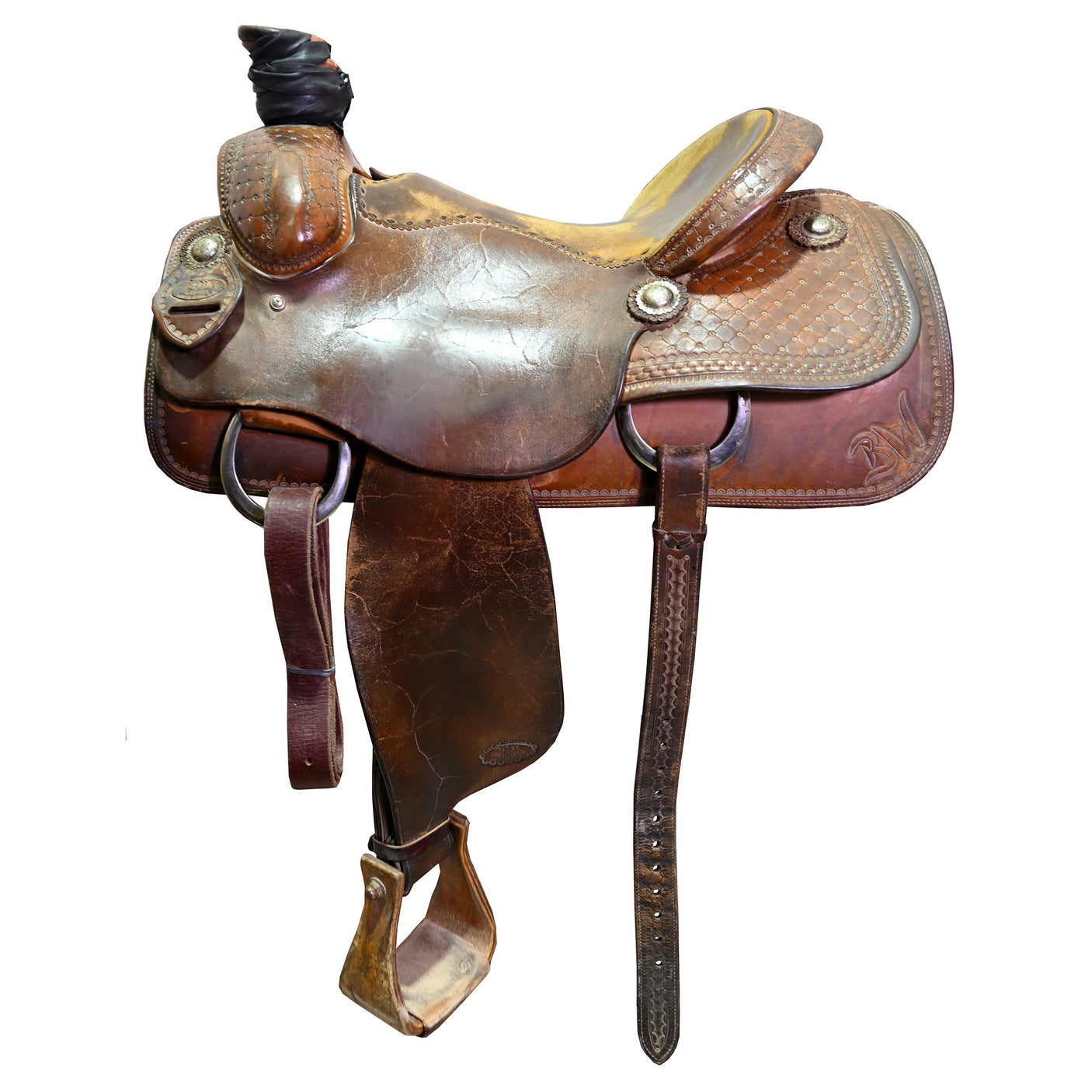 Used 15" Bader Team Roping Saddle