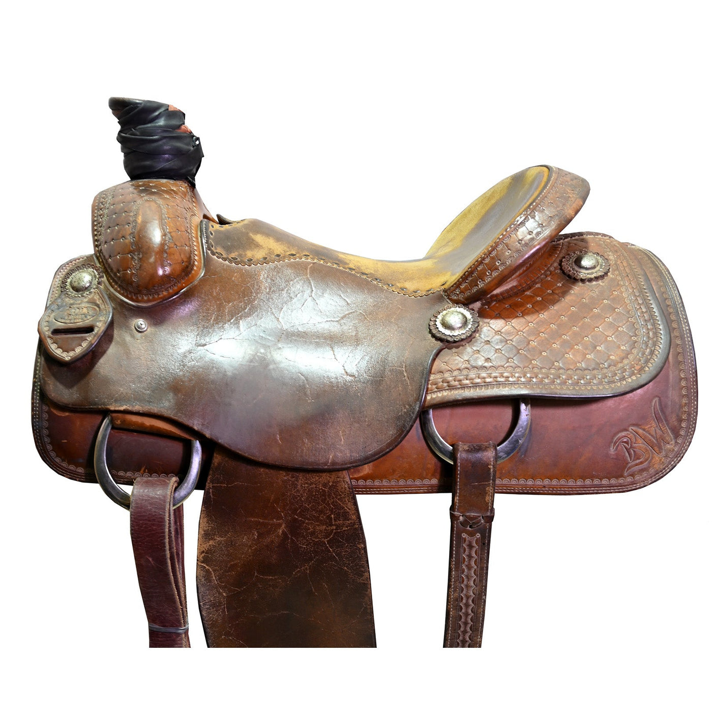Used 15" Bader Team Roping Saddle