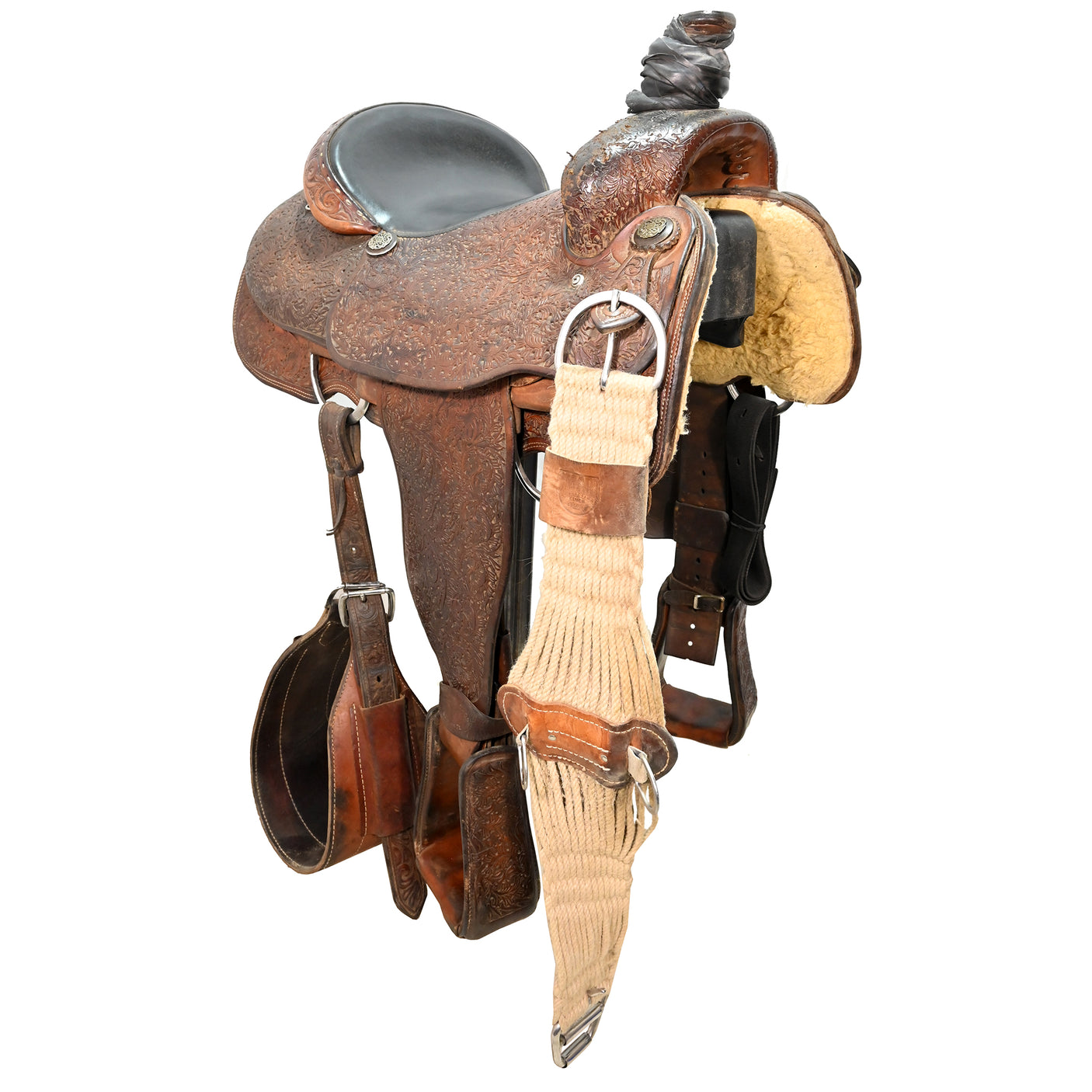 Used 15" Twister Team Roping Saddle