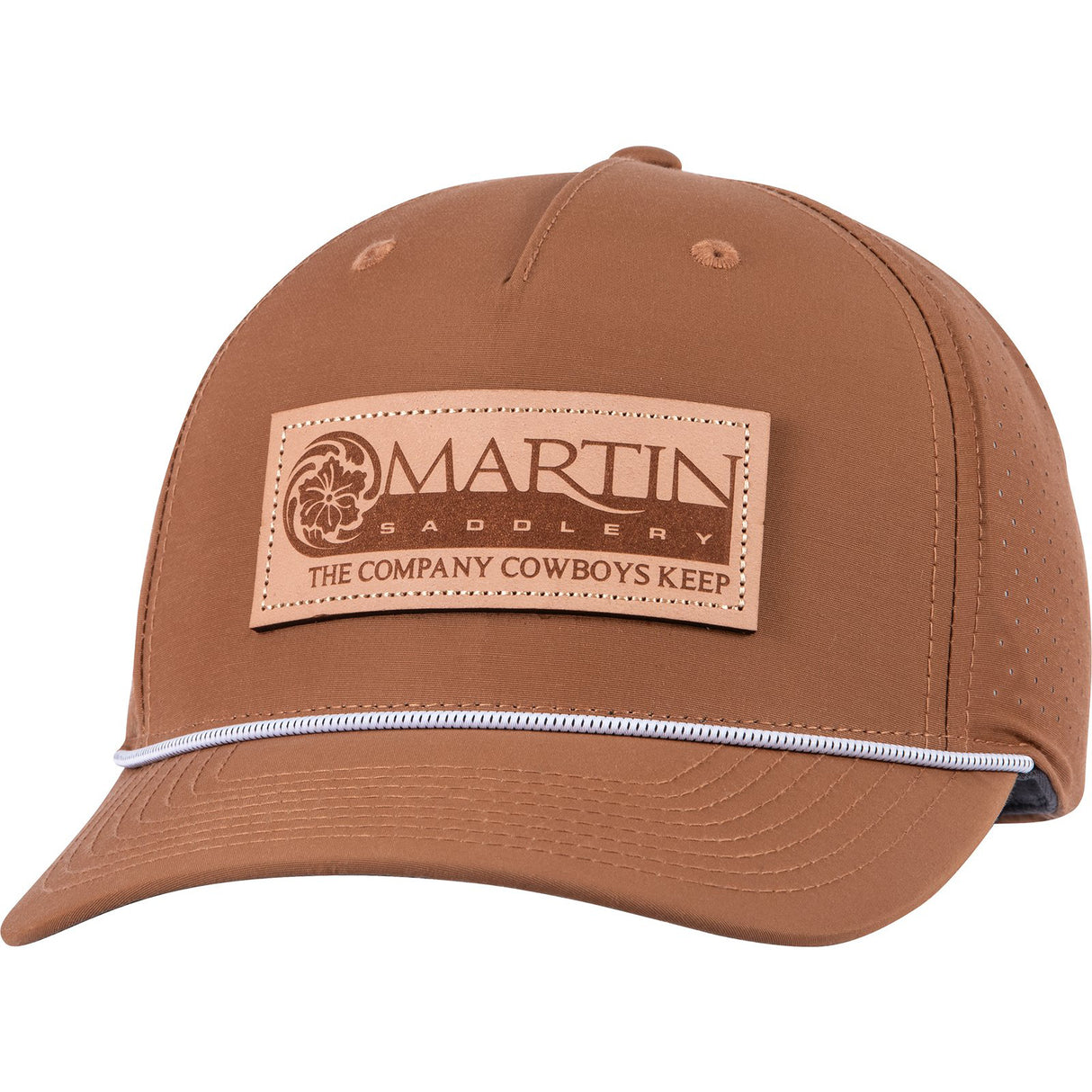 Martin Saddlery Clay Performance Snapback Cap with Leather Patch