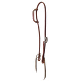 Cowperson Tack Slip Ear Headstall with Square Floral Acorn Buckle