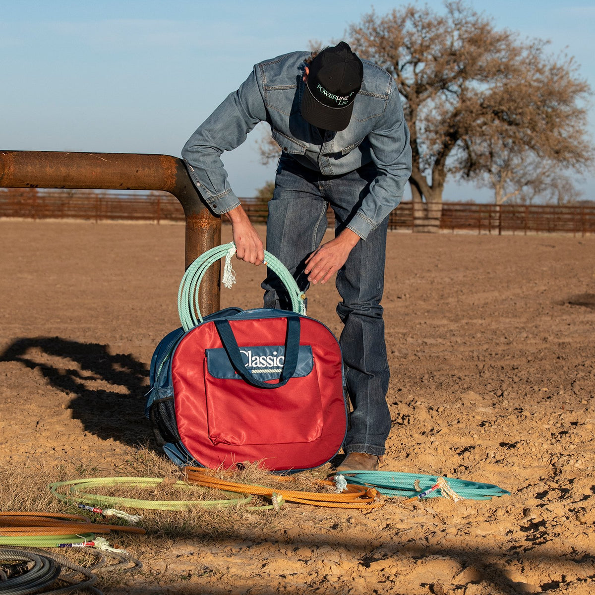 Red Rope Bag Classic Ropes Basic Rope Bag- Red/Navy