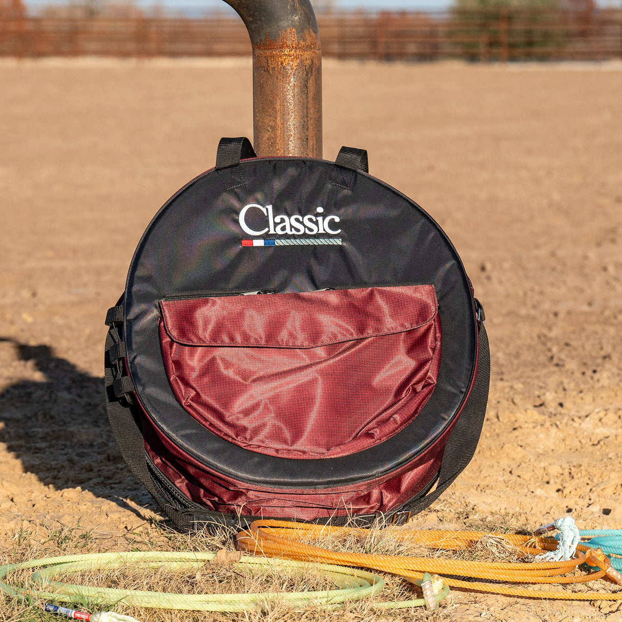 Classic Ropes Deluxe Rope Bag- Black/Ruby Basket