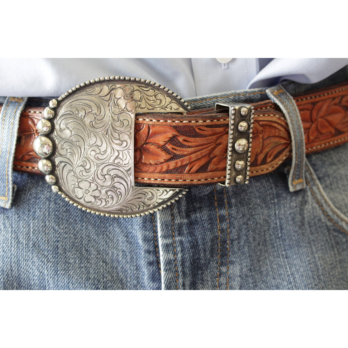Champion's Choice 1 1/2" Two-Piece Honey Flatt Ranger Buckle