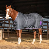 Classic Equine Open Front Nylon Stable Sheet- Charcoal