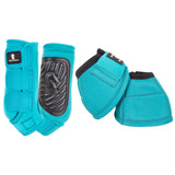Classic Equine Classic Fit Front and Bell Boot Combo Pack- Aqua