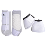 Classic Equine Classic Fit Front and Bell Boot Combo Pack- White