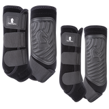 Classic Equine Classic Fit Front and Hind Boot Combo Pack- Black