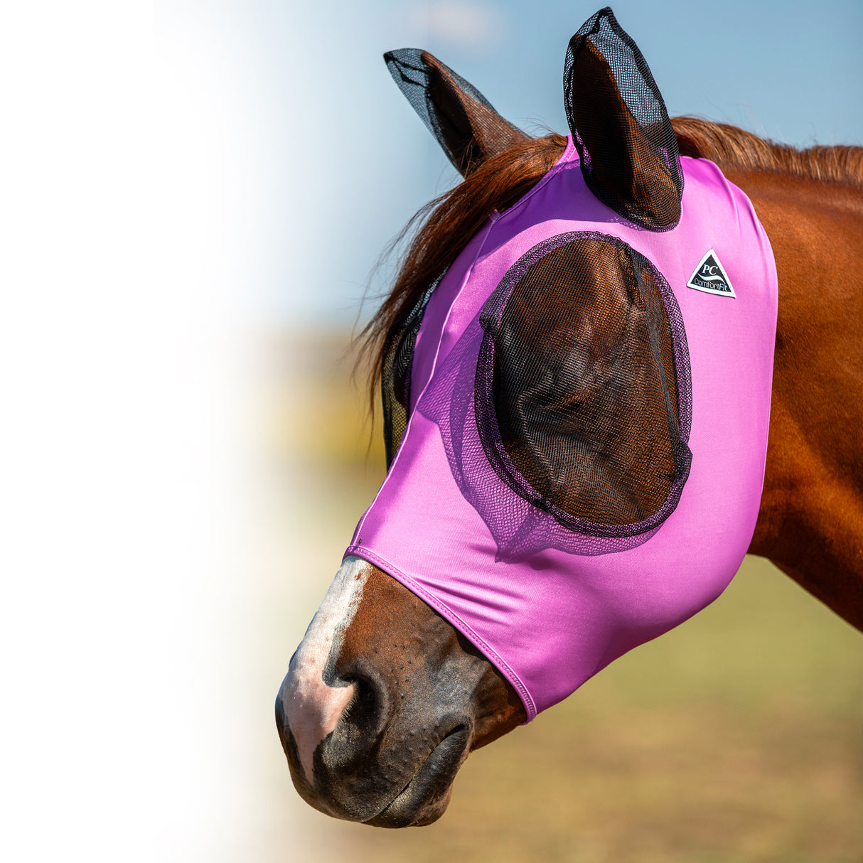 Professional's Choice Comfort Fit Lycra Fly Mask- Orchid