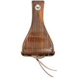 Coolhorse 4" Flat Bottom Dark Stained Wood Stirrups