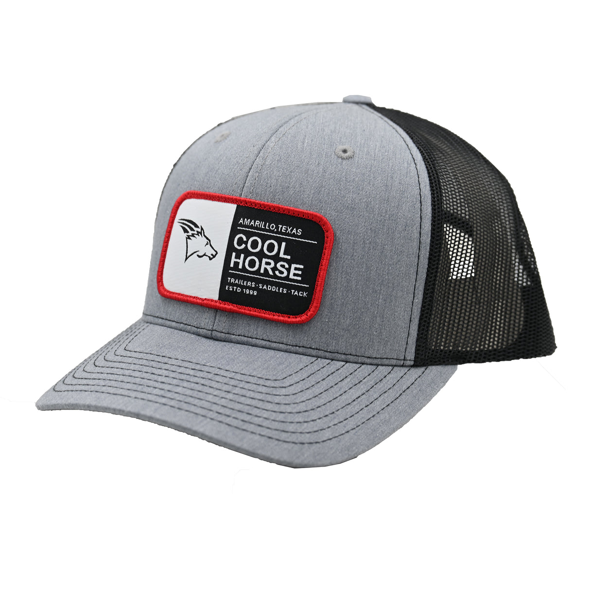 Coolhorse Gray Cap with Red Coolhorse Patch