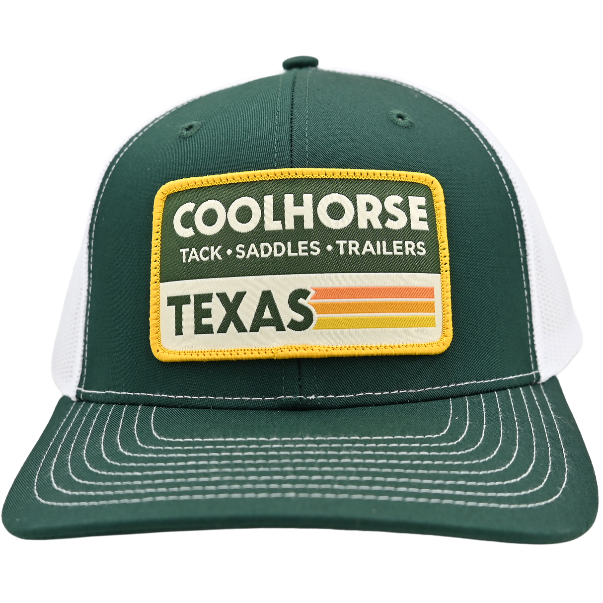 Coolhorse Dark Green and White Mesh Cap with Coolhorse Patch