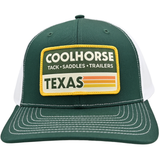 Coolhorse Dark Green and White Mesh Cap with Coolhorse Patch