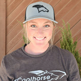 Coolhorse Heather Grey/Black Mesh Cap with Black Coolhorse Logo
