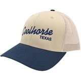 Coolhorse Khaki and Navy Mesh Cap with Coolhorse Script