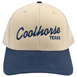 Coolhorse Khaki and Navy Mesh Cap with Coolhorse Script