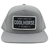 Coolhorse Gray Performance Trucker Cap with Black License Plate Patch