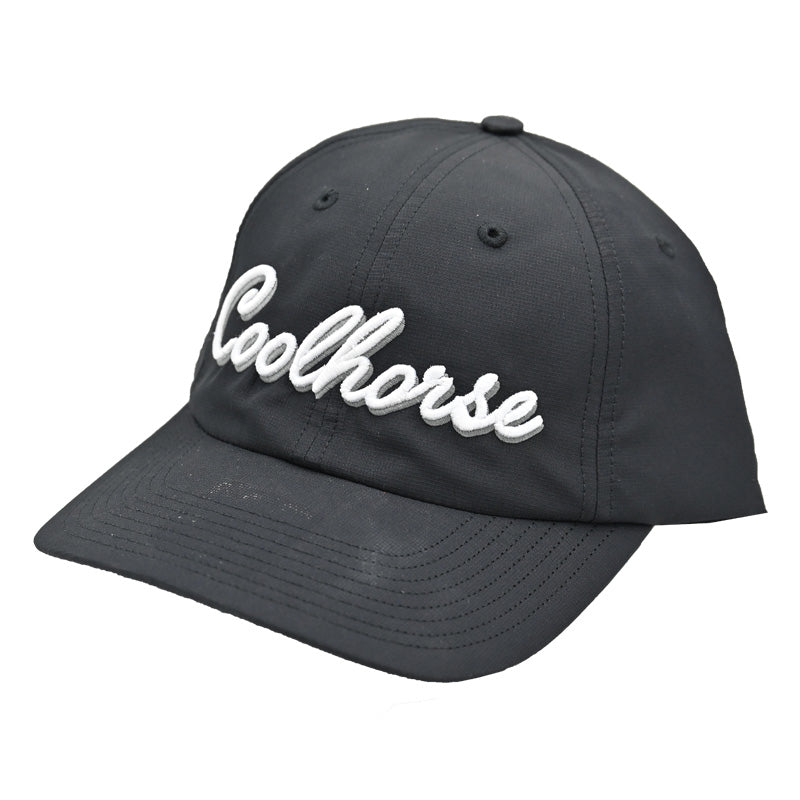Coolhorse 220 Black Cap with Cursive Logo