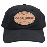 Coolhorse Black Active Cap with Leather Coolhorse Patch