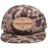 Coolhorse Duck Camo Grandpa Cap with Leather Coolhorse Patch