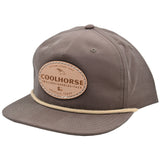 Coolhorse Mocha Grandpa Cap with Leather Coolhorse Patch