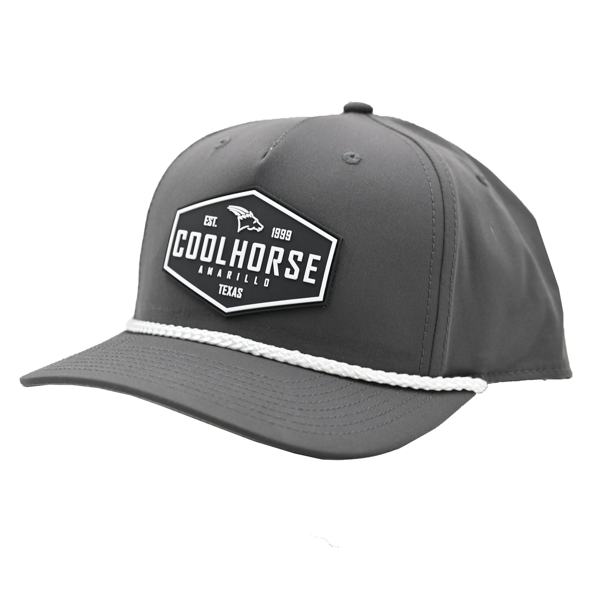 Coolhorse Gray Rope Cap with Rubber Coolhorse Patch