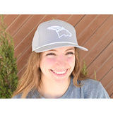 Coolhorse 258 Light Grey Snapback Cap with White Rope and Coolhorse Head Logo