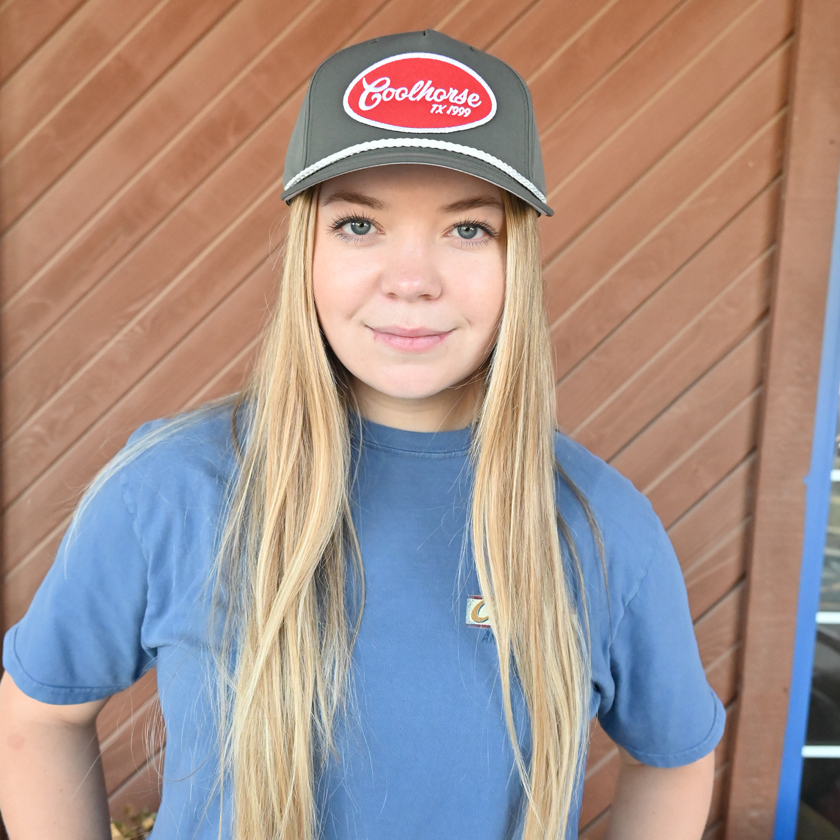 Coolhorse 258 Olive Snapback Cap with White Rope and Red 1999 Patch
