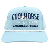 Coolhorse Smoky Blue Snapback Cap with White Rope and Coolhorse Head Logo
