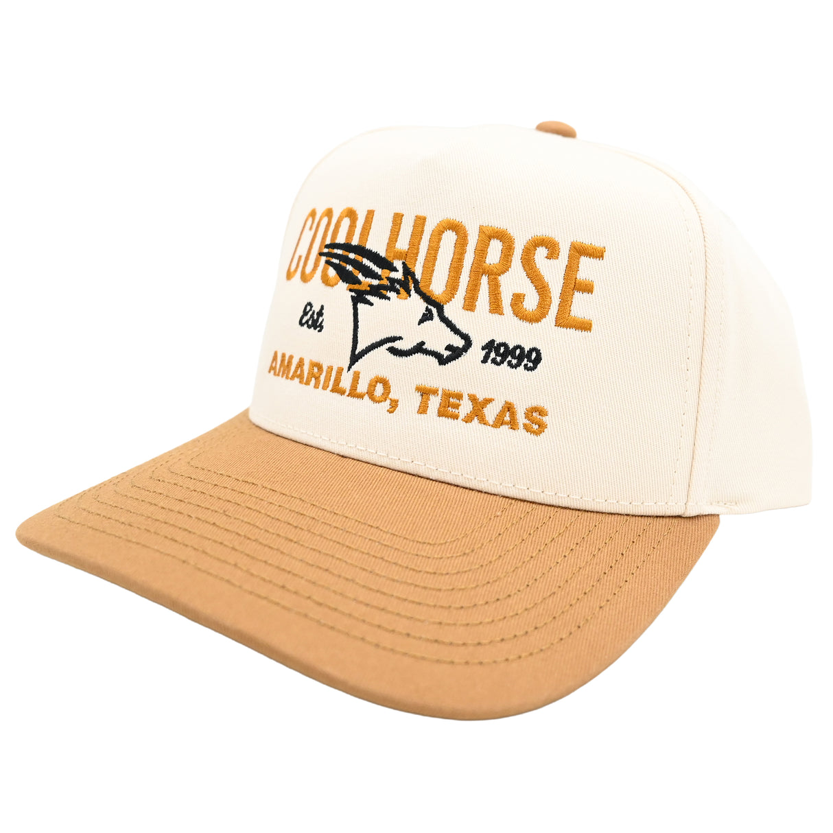 Coolhorse Retro Cream and Caramel Snapback Cap