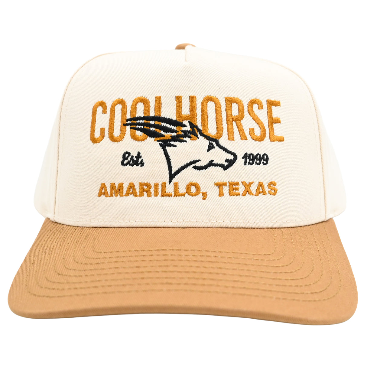 Coolhorse Retro Cream and Caramel Snapback Cap