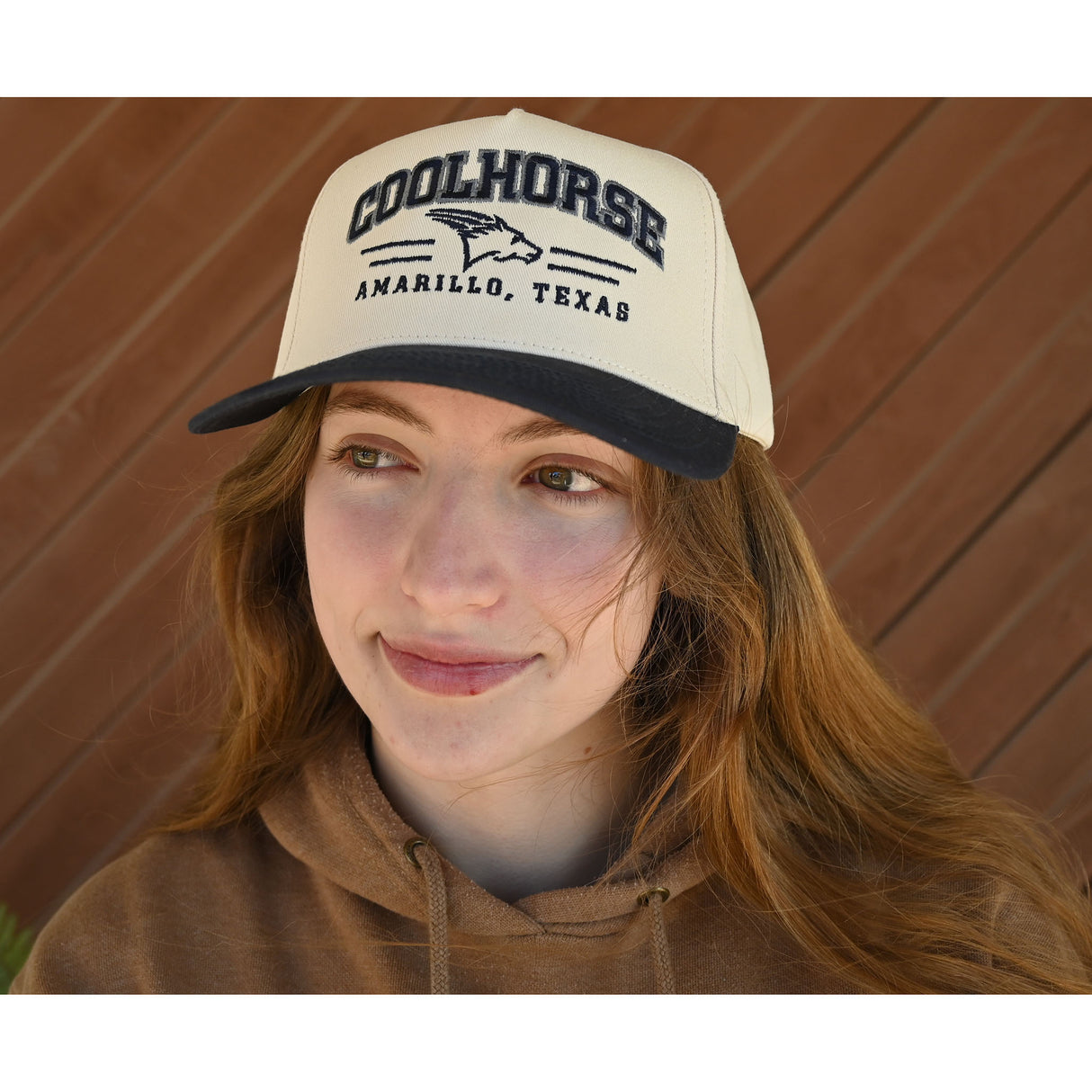 Coolhorse Varsity Cream and Navy Snapback Cap