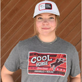 Coolhorse White Rope Cap with Red Coolhorse Patch